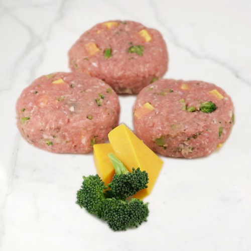 All Natural Broccoli and Cheddar Chicken Burger