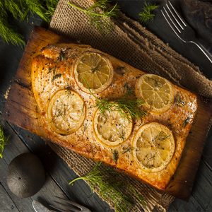 Cooked Lemon-Dill Salmon Fillet