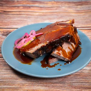 sliced braised brisket