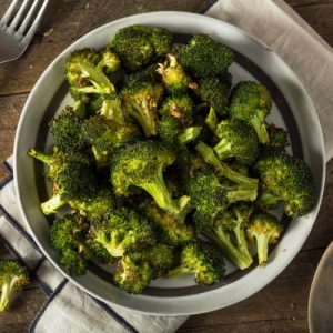 cooked sides burnt broccoli